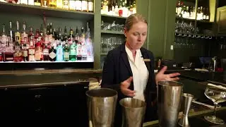 The Underground, a gin and beet based cocktail served at the Charleston Grill