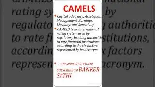 CAMELS| CAMELS Rating#shorts#bankersathi