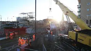 Alltask Feltham Temporary Bridge Installation Timelapse