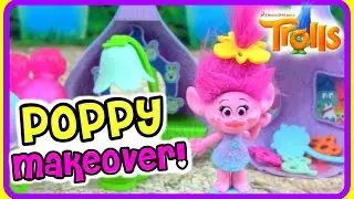 TROLLS POPPY&rsquo;S Stylin&rsquo; Pod Playset! Dreamworks Trolls Toys! Give Poppy A FUN CUTE MAKEOVER! Hasbro T