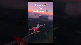 Munich 🇩🇪 to Washington 🇺🇸❤️ Comment where you wanna go next? #msfs #aviation #planecrash
