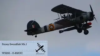A fine SALUTE to the Navy from the Fairey Swordfish Mk.I | 4K | RAF Syerston Air Show 2025