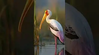 Painted Stork bird ❤ footage part 13