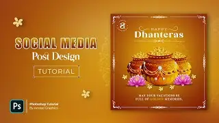 Dhanteras Social Media Post Design in Photoshop | Photoshop Tutorial
