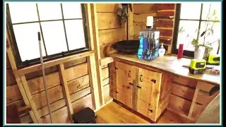 Cabin for my daughter at the lake. Part 14 Cabinet and sink from beautiful bowl my daughter found