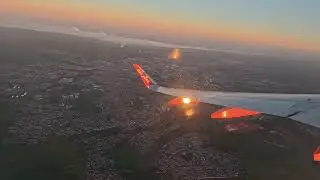 easyJet A320 Departing from Bristol Airport with a soaking wet wing! Massive spray!