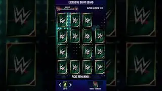 Wwe SuperCard exclusive draft board pick