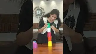 Cup Tower Challenge ROUND 3 | Build a Cup Tower | కప్పులతో టవర్ను నిర్మించండి!! #shorts #familygames