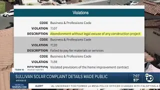 Sullivan Solar complaint details made public