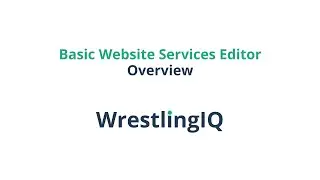 Basic Website Services Editor Overview
