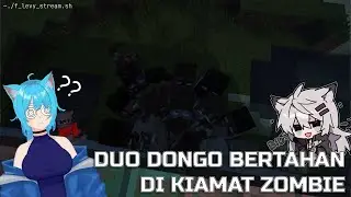 Duo Dongo Mencoba survive di gempuran Gelombang Zombie - MINECRAFT : Zombie Invade 100 Days
