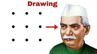 Dots turns into Rajendra Prasad Drawing // Rajendra Prasad Drawing