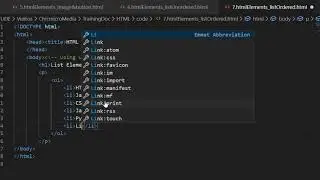 7. Complete Web Development:  HTML List Ordered