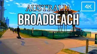 Broadbeach to Surfers Paradise | Walking the Gold Coast Oceanway Path | RELAX 4K HDR