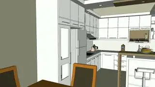 L Shape White Modular Kitchen | Healing Architects | K5813