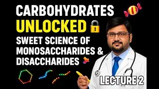 Carbohydrates UNLOCKED 🔓  Sweet Science of Monosaccharides & Disaccharides 🍬// Lecture 2