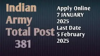 Indian Army//apply online // sarkari result //Amit Sagar latest job//Total post 381 #Amitsagerjob