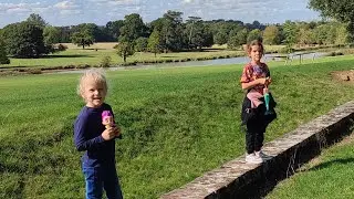 Hill rolling fun 🌟🏞️ with Emily and Maya! 