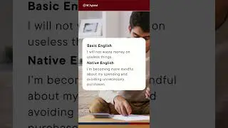 #basicenglish vs #nativeenglish |  New Year Edition -  PART 4 &ndash; Saving Money