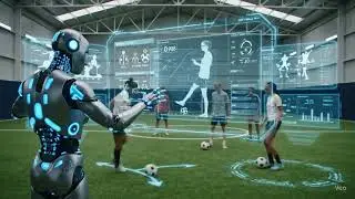 A short scene on how AI perceives online soccer training (generated with VEO3)