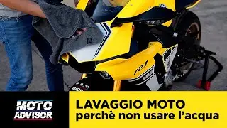 Lavaggio moto stradale a SECCO  perché NON usare L' ACQUA