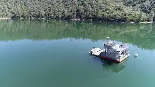 Aerial View of Floating Campgrounds on Lake Oroville (June 2019)