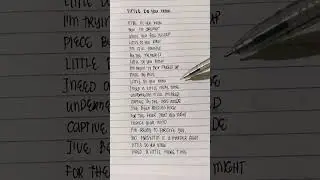 LITTLE DO YOU KNOW -ALEX & SIERRA #handwriting #shorts