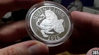 Королевские звери Тюдоров - Лев королевы 2026 | Распаковка серебряной монеты 1 унция