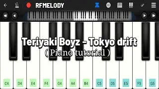 Teriyaki boyz - Tokyo Drift | very easy mobile piano tutorial