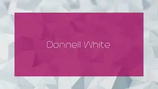 Donnell White - appearance