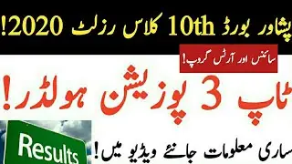 Peshawar Board 10th Class Top 3 Position Holders |PBISE Science & Arts Group Matric Position Holders