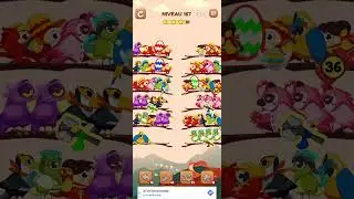 bird sort 2 color puzzle solution niveau 167 #games #gaming #puzzle #puzzlegame #androidgames
