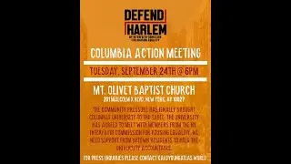 Defend Harlem 9/24 Meeting