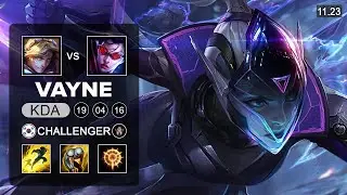 Vayne ADC vs Ezreal - KR Challegner - PreSeason 12 Patch 11.23
