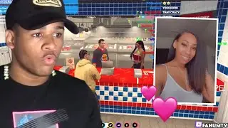 Fanum runs into Gabby working at Burger Shot 😳💕