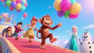 Wyścig balonowy małpki Elsy 3 | Zabawna podniebna przygoda dla dzieci 🎈🐵