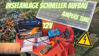 Kleine Inselanlage schneller und einfacher Aufbau für Einsteiger #Lifepo4 #Energiewende MPPT Ampere