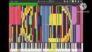 Black Midi] Bad apple v7 extended, 16.9 Million Notes, Carlos S M and others. (Synthesia legit run)