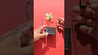 Easy to connect Solar Panel to DC Motor Fan ❤️ #simplecircuit #shorts #ytshorts