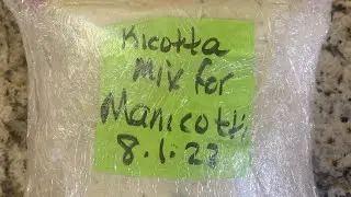 How to prepare n freeze Ricotta Mixture in advance for Italian recipes