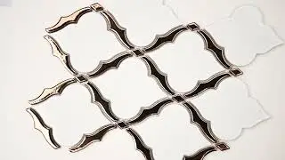Victorian Light Arabesque 12X12 8MM Glossy Ceramic Mosaic Tile