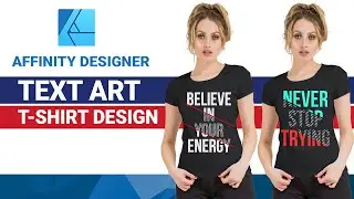 Affinity Designer | Text Art T-shirt Design