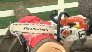 Demonstration of STIHL Chainsaw Protective Chaps