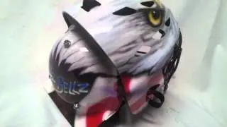 airbrushed catchers helmets eagle