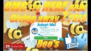 OMG Bee pet in Adopt Me 7 Free Bee's to WINNERS NINJADUECE Giveaways
