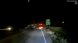 F150 Pickup Hits Overturned Tractor-Trailer on Interstate || ViralHog