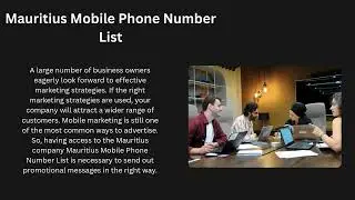 Mauritius Mobile Phone Number List | Mauritius Mobile Phone Number Database
