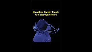Microfiber Jewelry Pouch with Internal Dividers