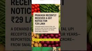 Vegetable Vendor Gets ₹29 Lakh GST Notice for UPI Payments! 😱  #india #telugu #facts #smallbusiness