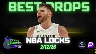 BEST NBA PROPS TODAY | BEST 5 BETS | THURSDAY 2/12/26 | BONUS BET 🔥
